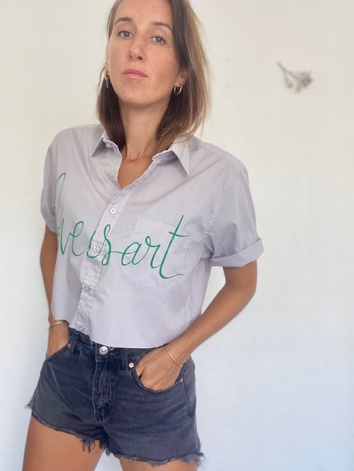 Image of Chemise crop "love is art"