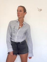 Image 2 of Chemise en lin "be a poem"