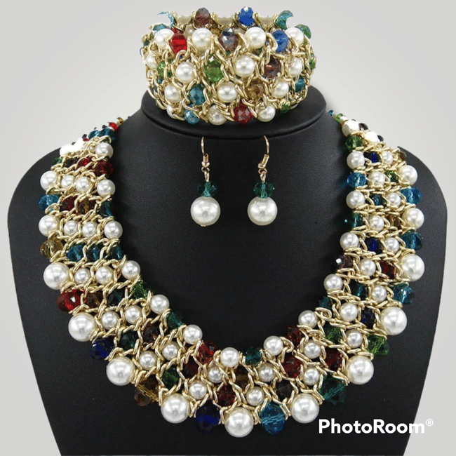 Vintage Beaded Jewelry Set