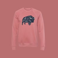 Image 2 of Mauve floral bison sweatshirt