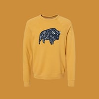 Image 2 of Mustard floral bison sweatshirt