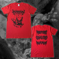 Image 1 of "Prostitute Skullcap Pulverizer" Red T-shirt