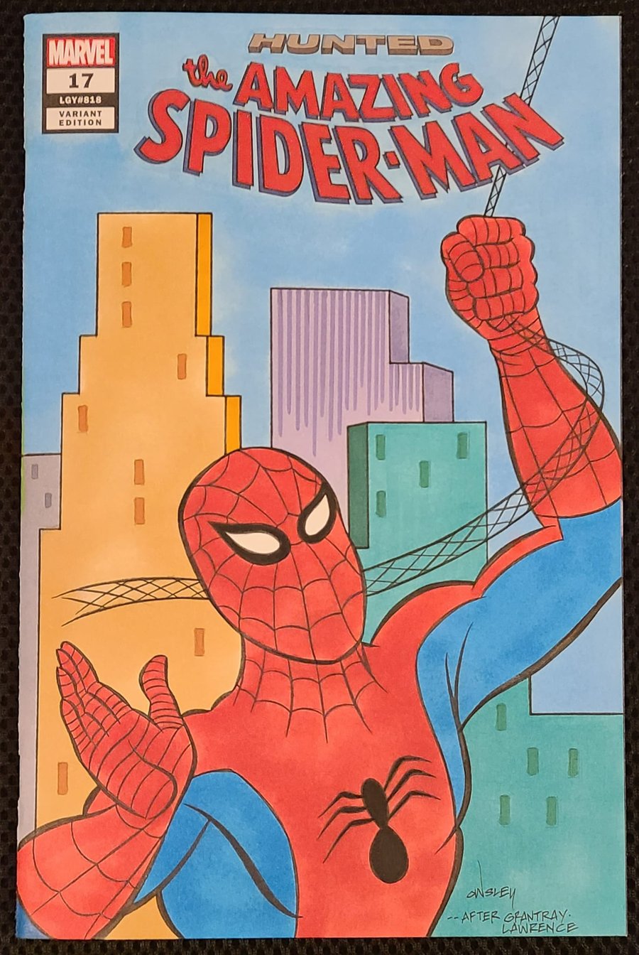 Image of SPIDER-MAN '67 ORIGINAL ART "WRAP-AROUND" SKETCH COVER! WALLOPIN' WEBSNAPPERS!
