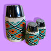 Paiute Beadwork on VTG Salt, Pepper, and Sugar Containers 