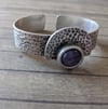Half Circle Amethyst Bracelet 