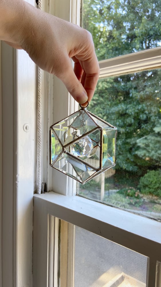 Image of Disco Ball Suncatcher - Squares and Triangles