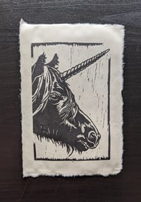 Unicorn block print