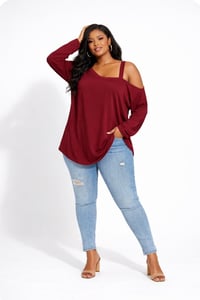 Image 4 of New 3X SHEIN Open Shoulder top #403*11