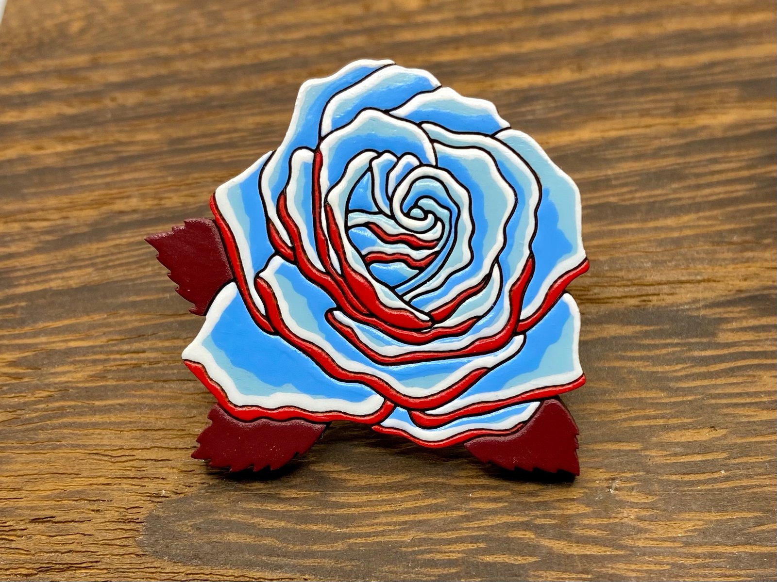 Blue rose deals lapel pin
