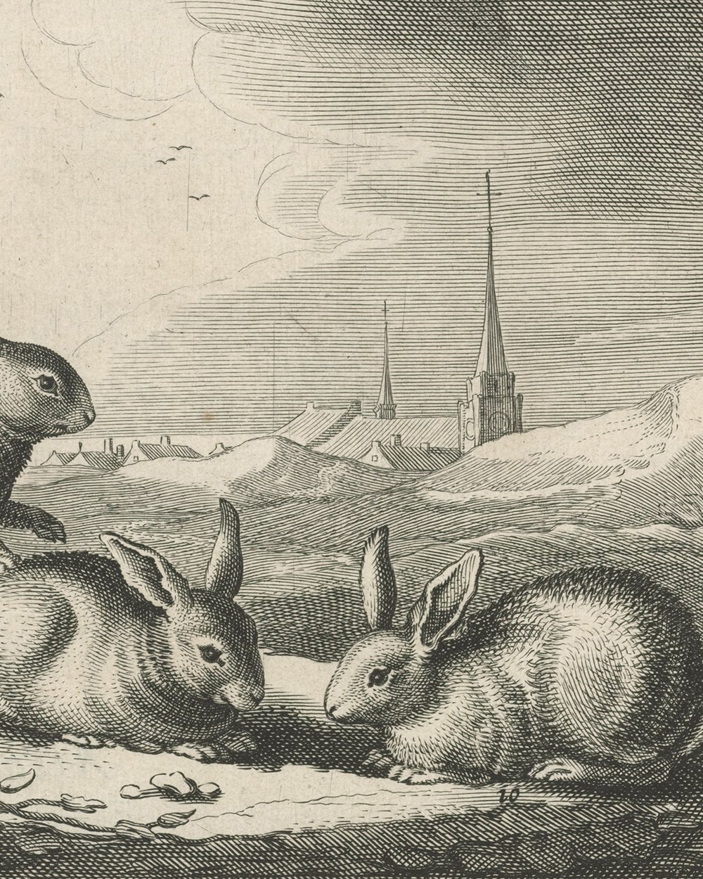 ''Dune landscape with rabbits'' (1641)