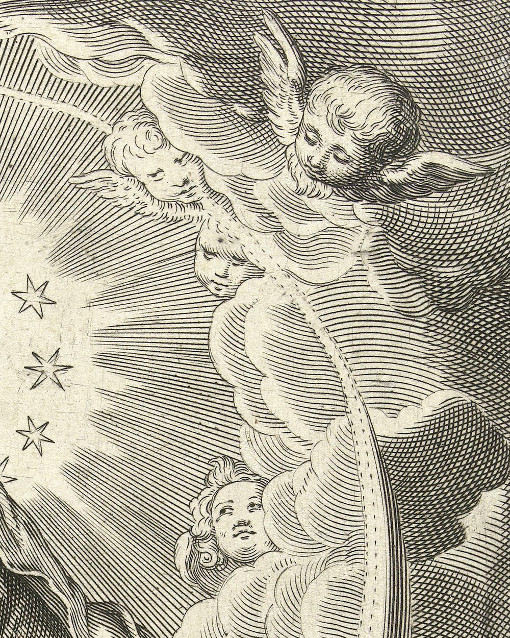 "Madonna sitting on the crescent moon" (1625)