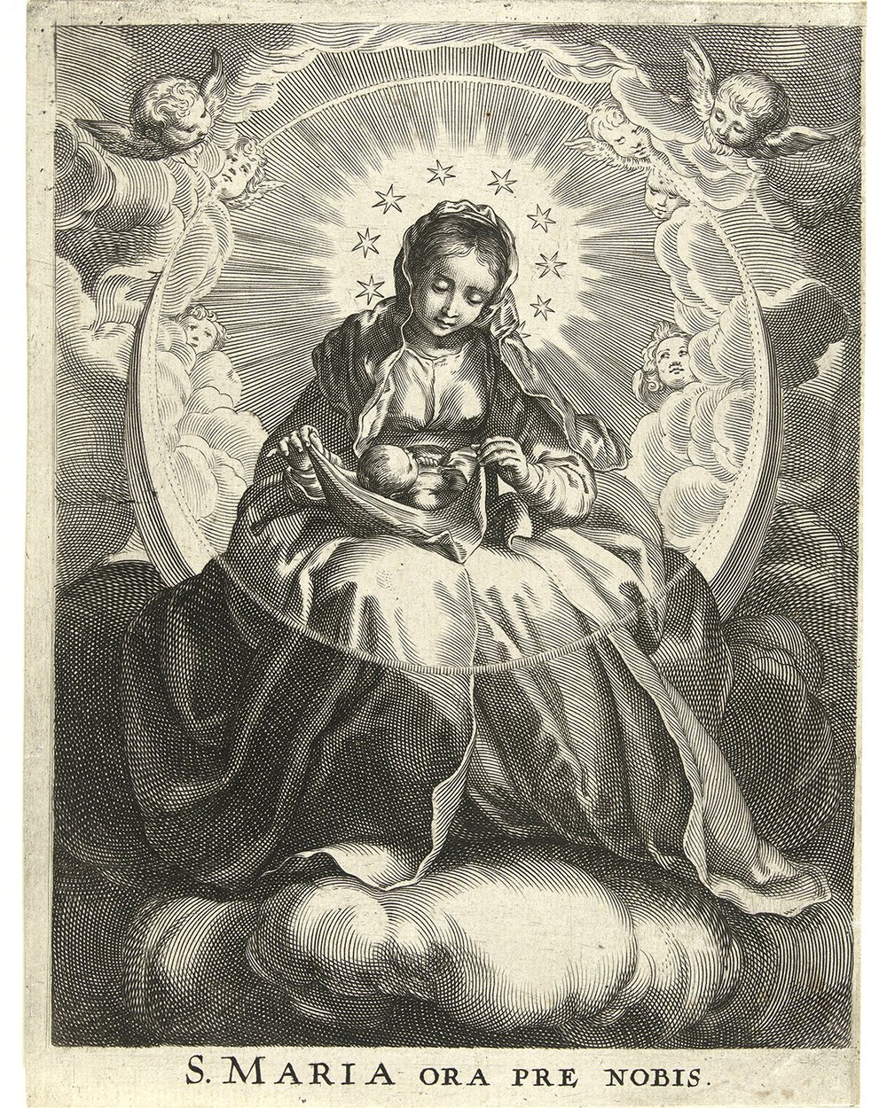 "Madonna sitting on the crescent moon" (1625)