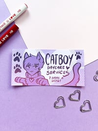 Image 2 of Catboy daycare service sticker 