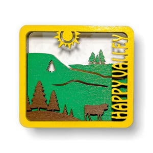 Image of Triple Layered Happy Valley Shadowbox Magnet 