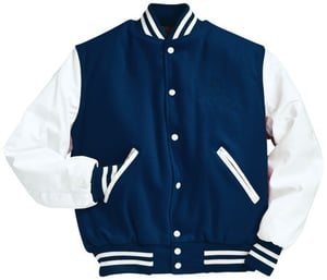 Image of Varsity Jacket (Navy Colorway, Unisex)