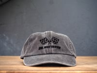 Image 1 of "Gorra BANDERAS RACING", negro desgastado