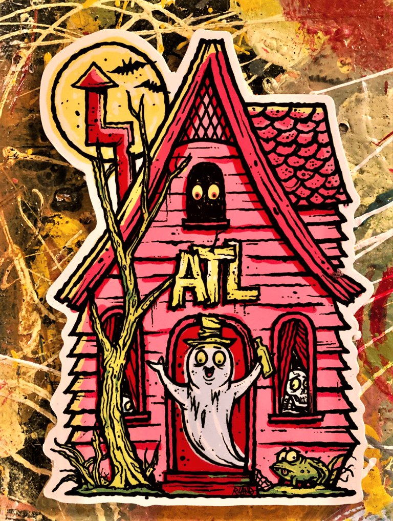 ATL hawnted house jumbo magnetic art