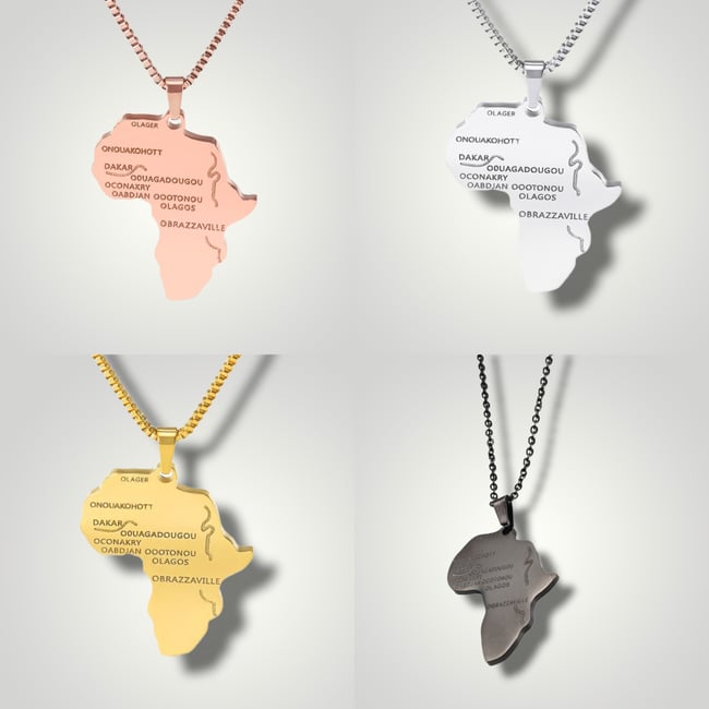 Map of Africa Necklaces 
