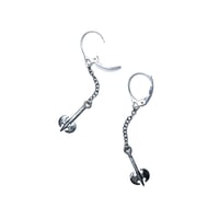 Image 2 of Labrys earrings in sterling silver or gold