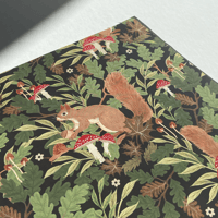 Image 1 of Woodland Walk Autumn/Winter Wrapping Paper Sheet