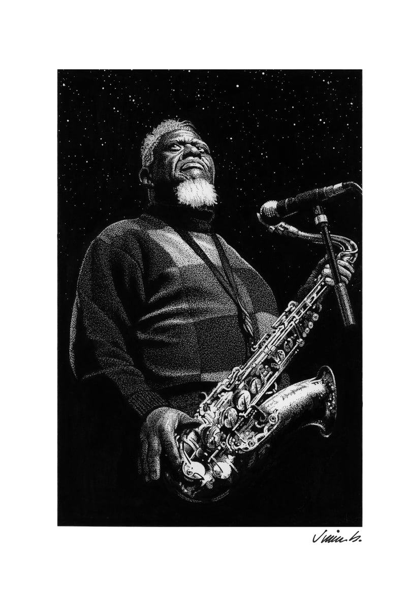 PHAROAH SANDERS poster print Jim Blanchard Art