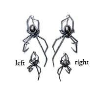 Image 5 of Black Veil + AO Mini Spider earrings in sterling silver or gold