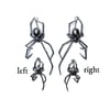 Black Veil + AO Spider earrings in sterling silver or 10k gold
