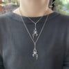 Black Veil + AO Mini Spider necklace in sterling silver or gold