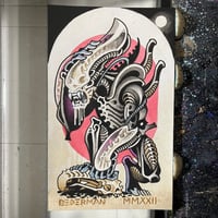 Image 1 of Xenomorph gorilla original painting