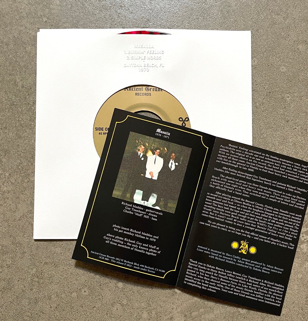 MASALLA •••7"••• SPLATTER VINYL - EDITION OF 100