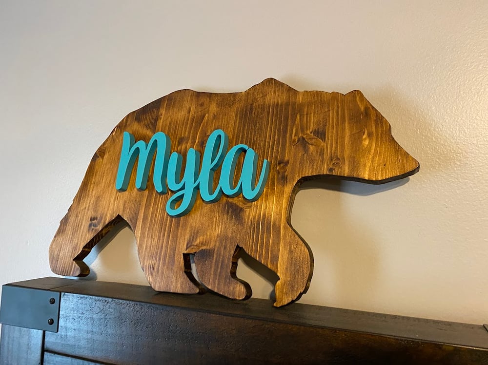 Image of Bear Name Sign