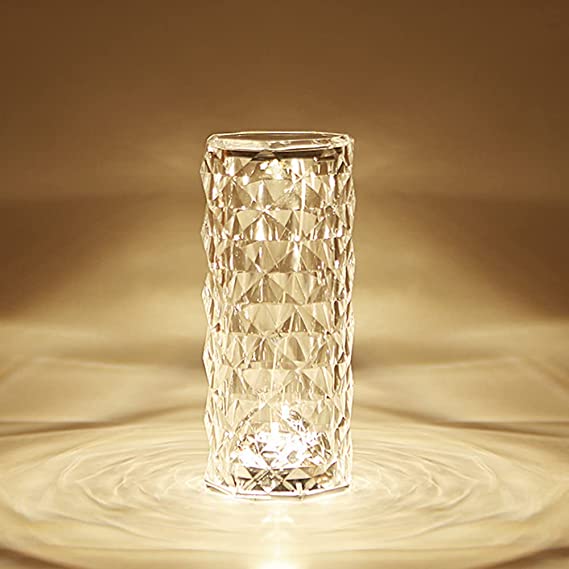 Image of 3- Color Diamond Crystal Lamp