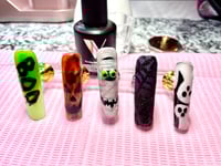 Image 1 of GLOW IN THE DARK Mummy Halloween fun nails 