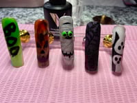 Image 3 of GLOW IN THE DARK Mummy Halloween fun nails 
