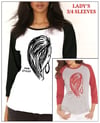 LADY'S 3/4 SLEEVE TEE / SM~2XL 