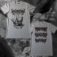 Image 1 of "Prostitute Skullcap Pulverizer" Heather Grey T-shirt
