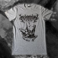 Image 2 of "Prostitute Skullcap Pulverizer" Heather Grey T-shirt