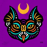 Purple Bat Head