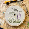 Flower And Bee Embroidery