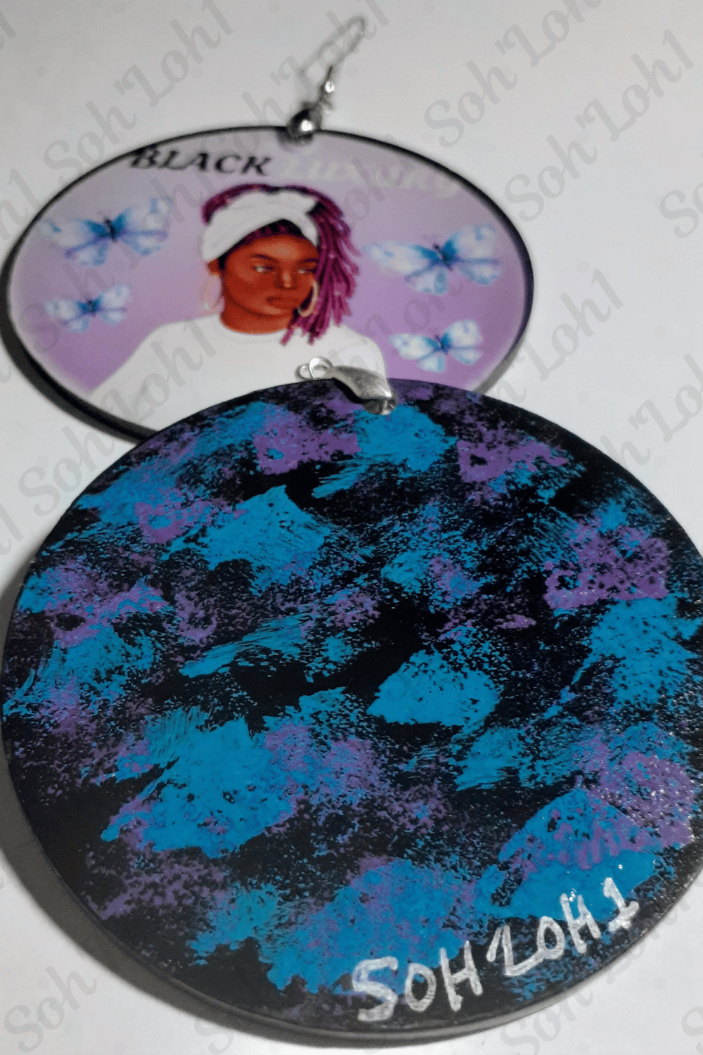 Image of Black Luxury Hand made Afrocentric Earrings