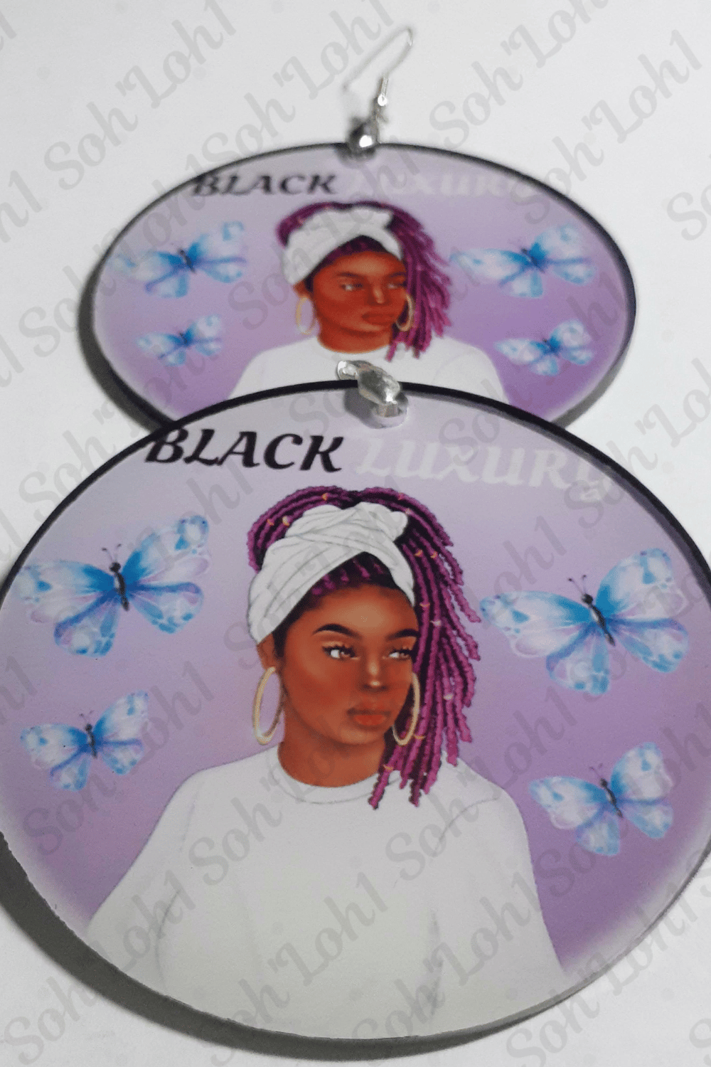 Image of Black Luxury Hand made Afrocentric Earrings