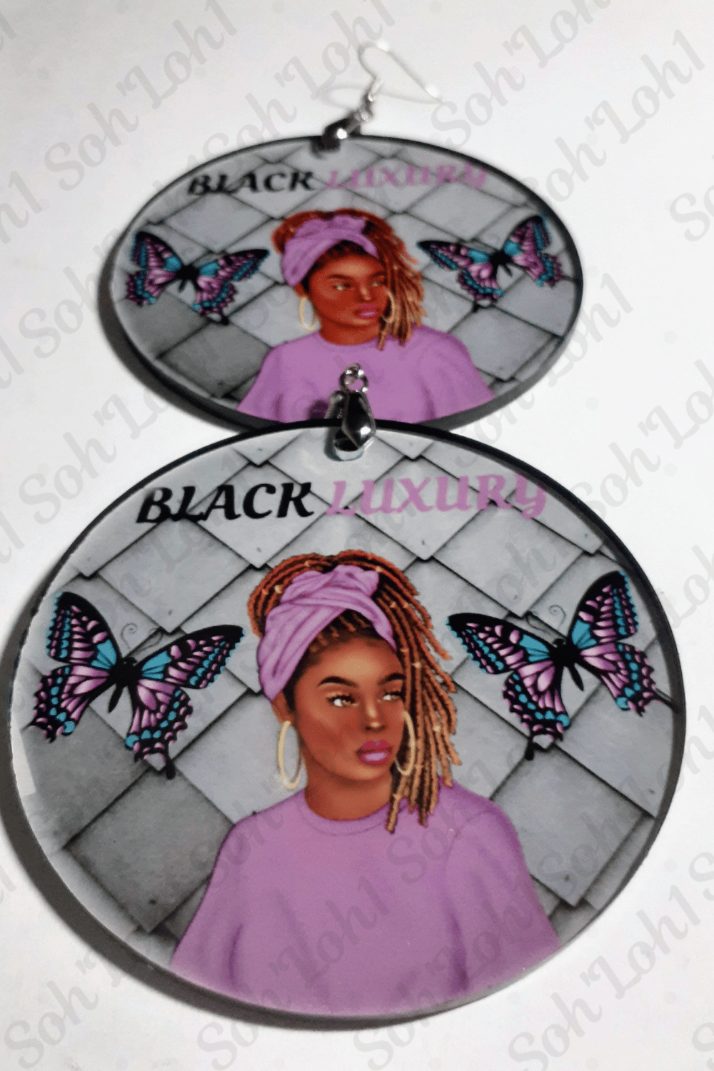 Image of African Handmade Black Luxury Afrocentric Earrings