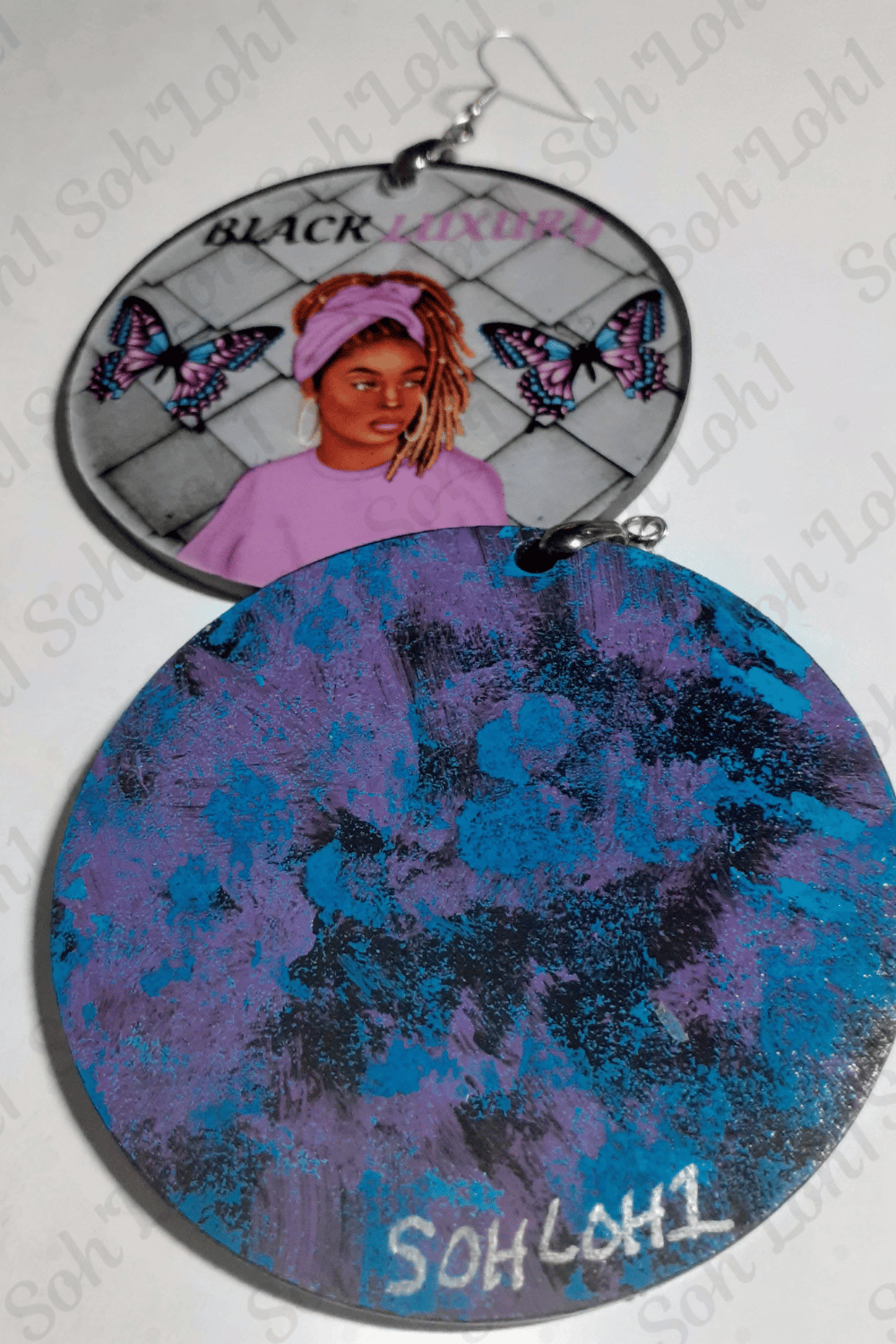 Image of African Handmade Black Luxury Afrocentric Earrings