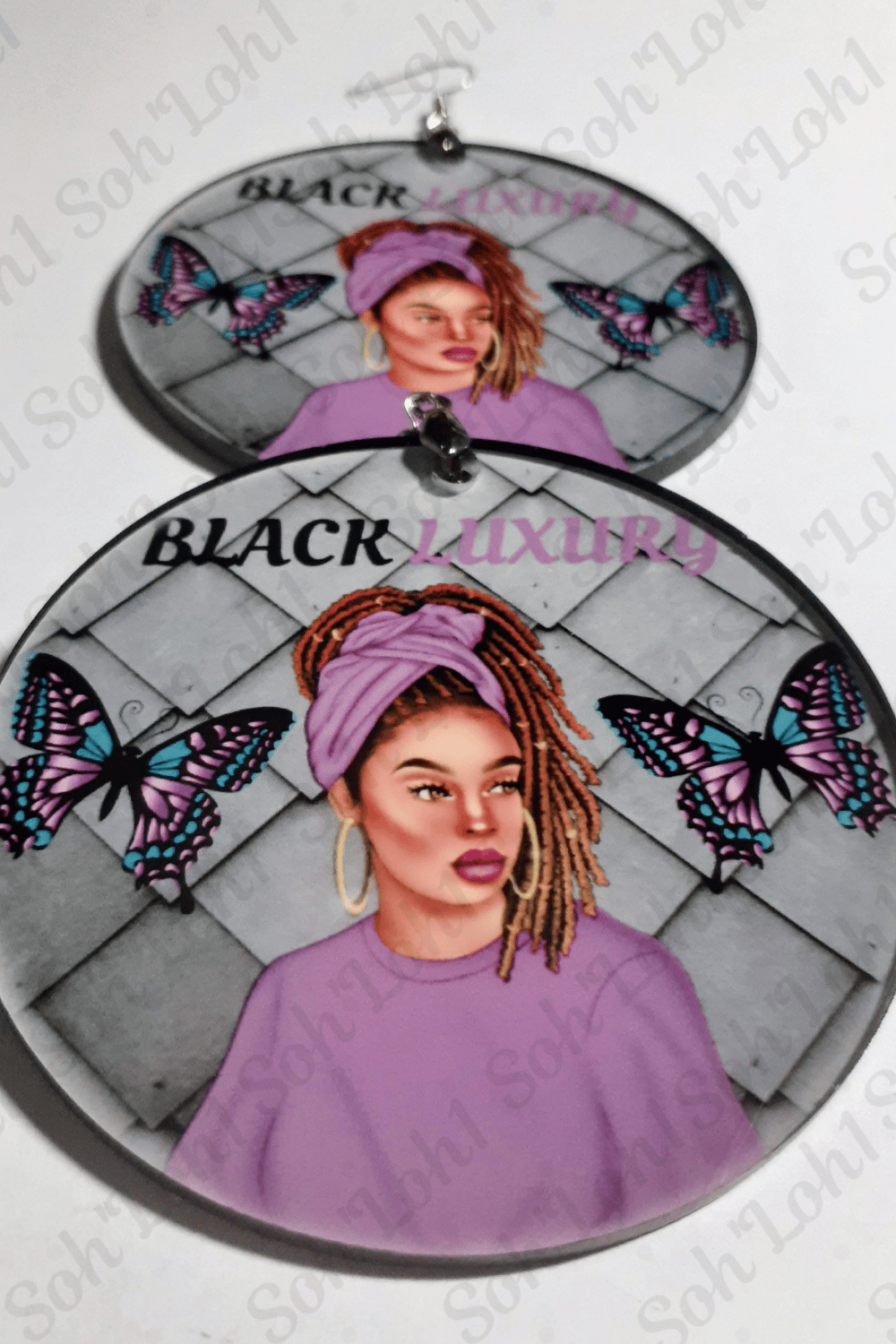 Image of African Handmade Black Luxury Afrocentric Earrings