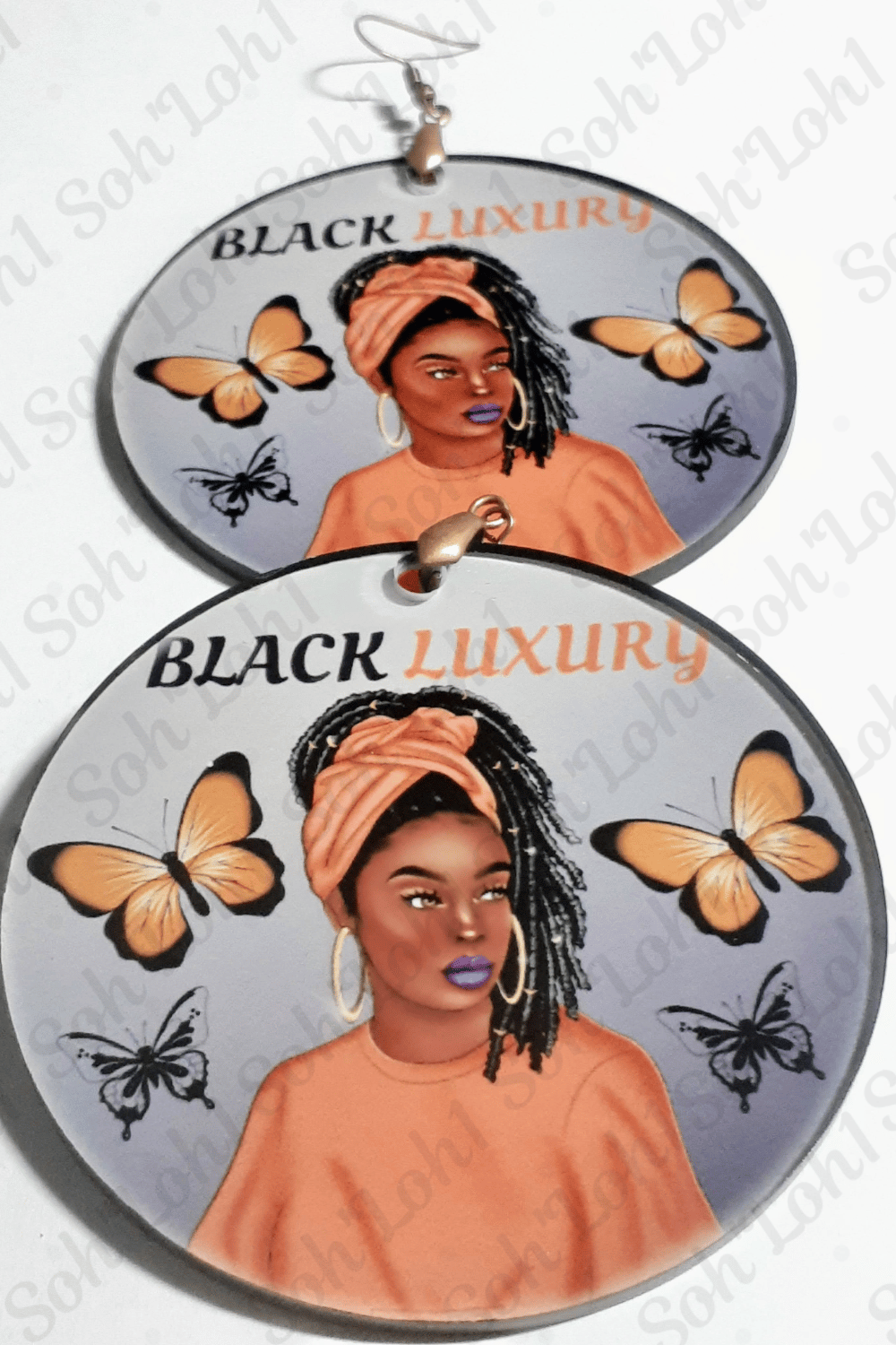 Image of Black Luxury African Jewelry Handmade Dangling Earrings