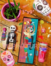 Frida Day of the Dead Tall Angel Sugar Skull Mermaid 3 x 9 wood block