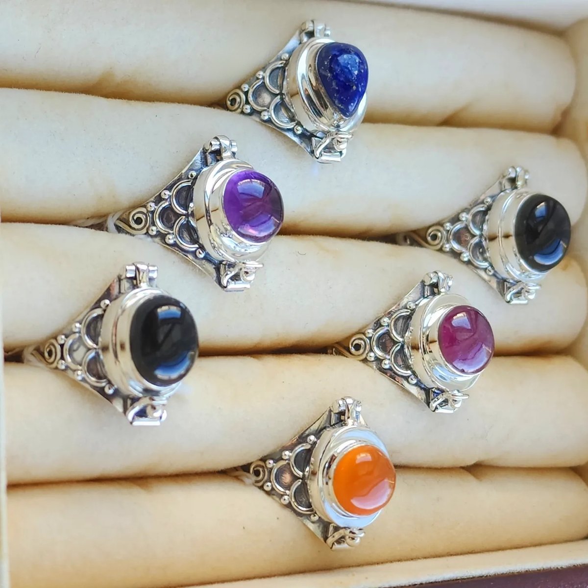 Image of Box Rings in Sterling Silver