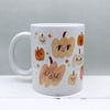 Pumpkin Collage Hand Illustrated 11oz Heat Pressed Mug