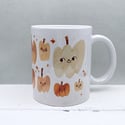 Pumpkin Collage Hand Illustrated 11oz Heat Pressed Mug