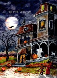 The Haunted House  - 5"x7" Watercolor Print